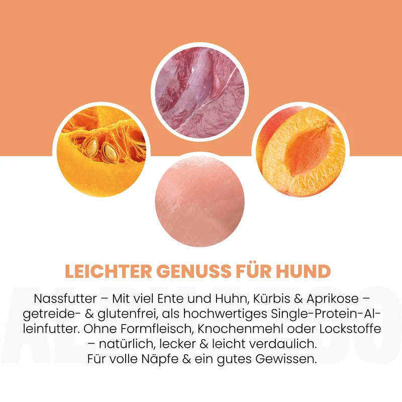 Ente + Huhn Nassfutter para Welpen