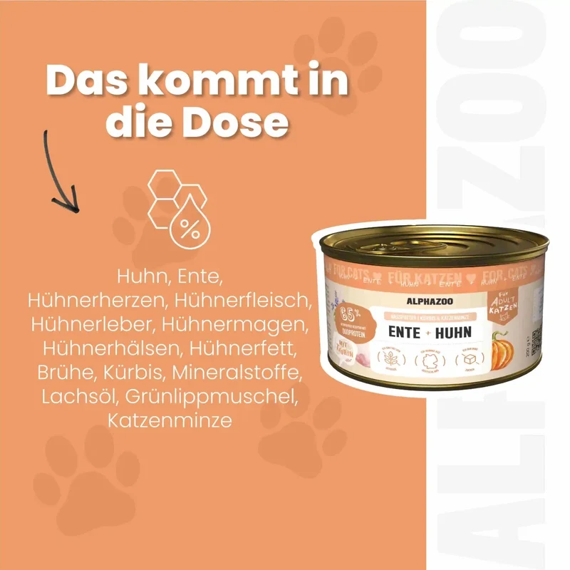 Ente + Huhn Nassfutter para Katze
