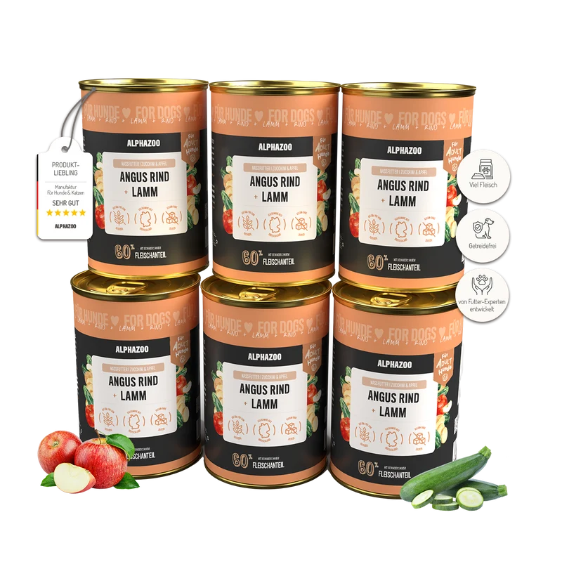 Angus Rind + Lamm Nassfutter para perros adultos