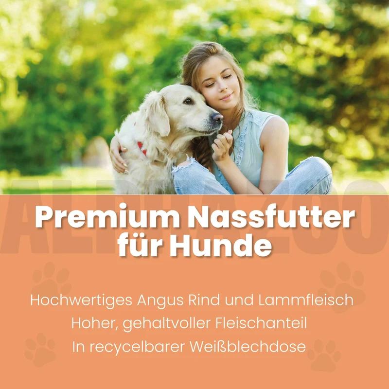 Angus Rind + Lamm Nassfutter para perros adultos