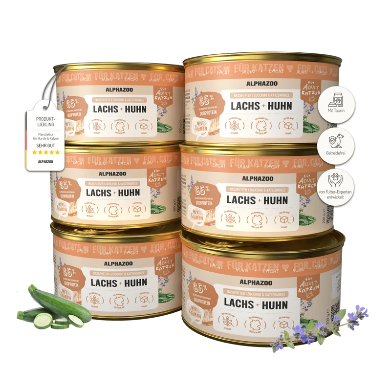 Lachs + Huhn Nassfutter para Katze