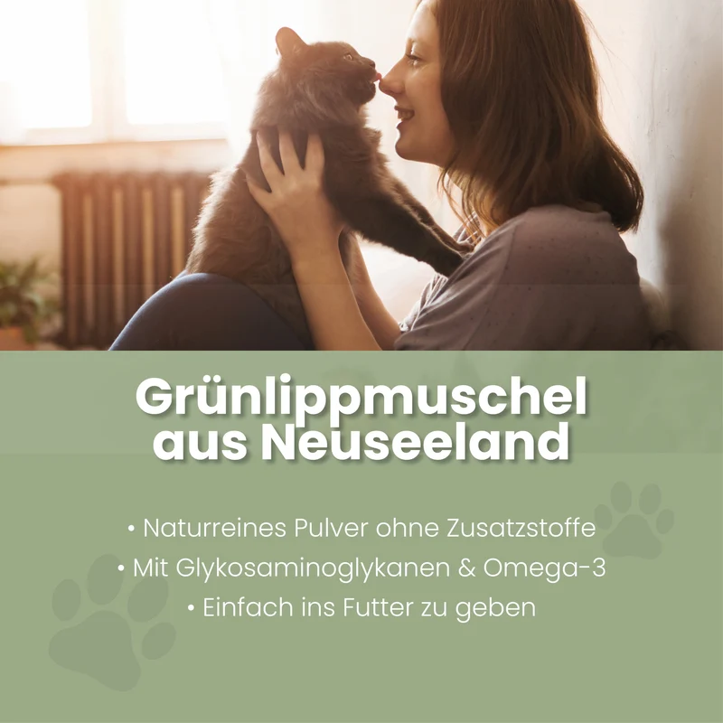 Grünlippmuschel-Pulver para Katzen