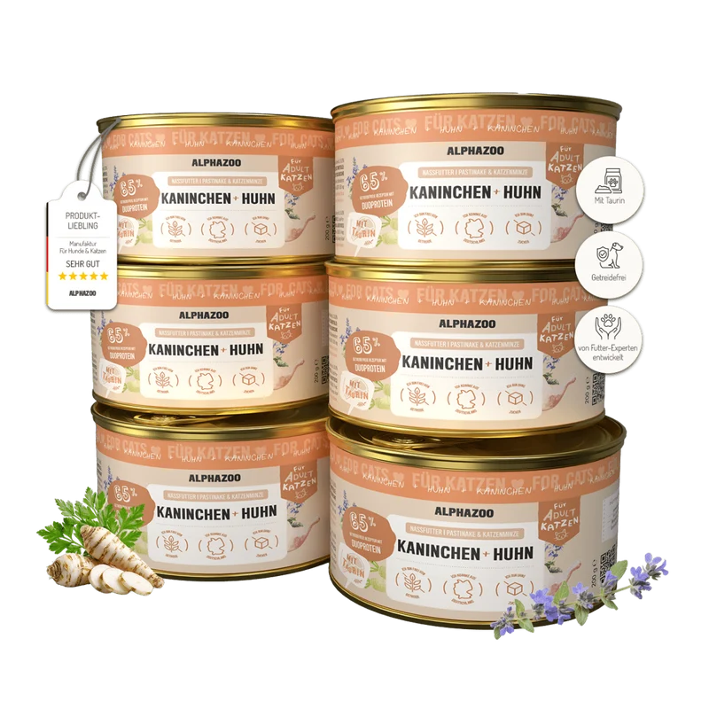 Kaninchen + Huhn Nassfutter para Katze