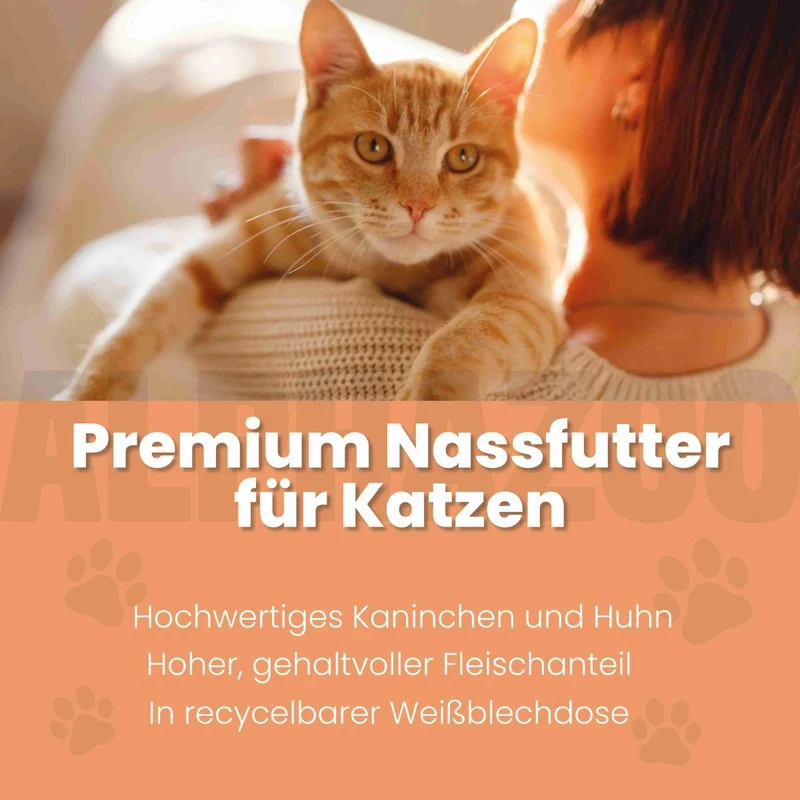 Kaninchen + Huhn Nassfutter para Katze