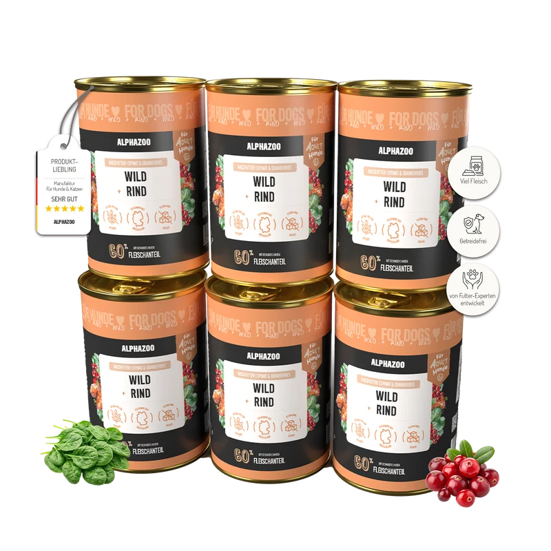 Wild + Rind Nassfutter para perros adultos