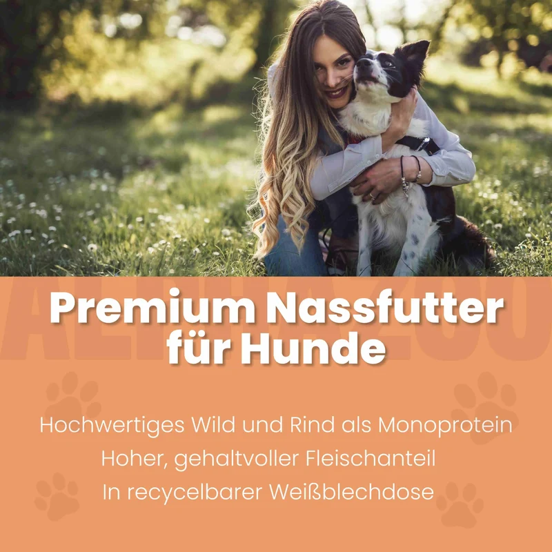 Wild + Rind Nassfutter para perros adultos
