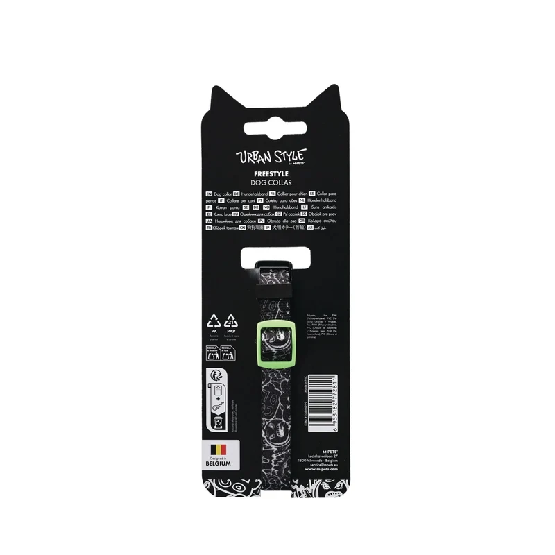 URBAN STYLE FREESTYLE Black & White Dog collar
