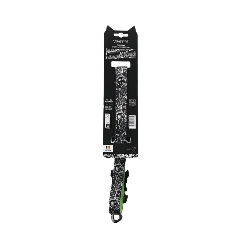 URBAN STYLE FREESTYLE Black & White Shock absorber leash