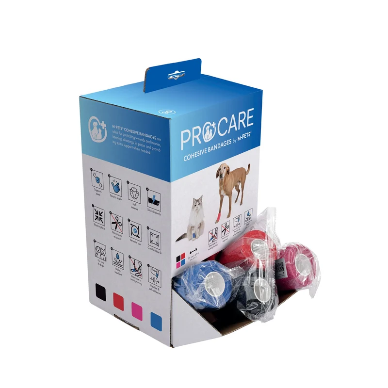 PROCARE Cohesive Bandages 7.5cm x 4.5m - 30 pcs mixed color display