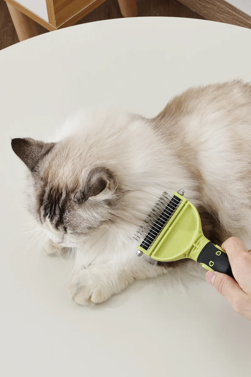 CLICK and GROOM Double-sided Dematting comb