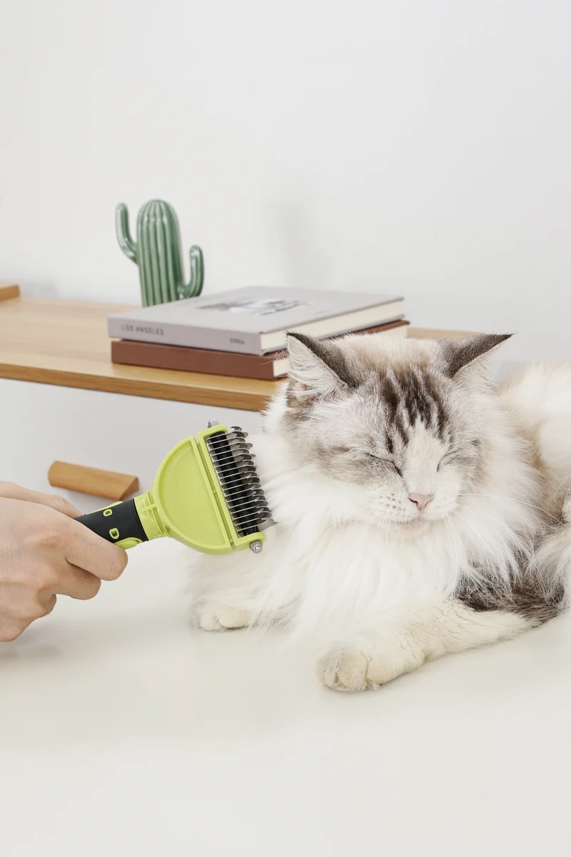 CLICK and GROOM Double-sided Dematting comb