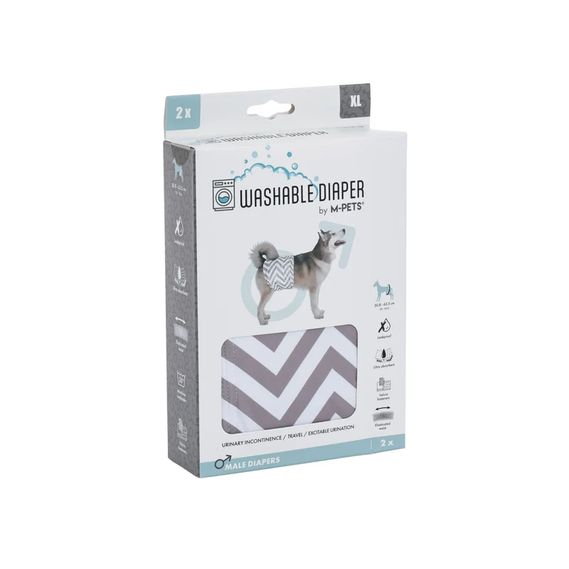 Male Dog Washable Diaper 2pcs
