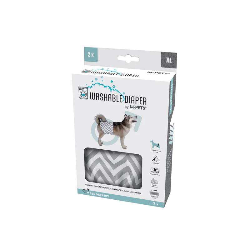 Male Dog Washable Diaper 2pcs