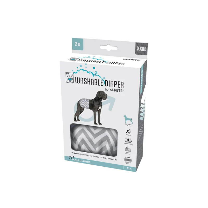 Male Dog Washable Diaper 2pcs
