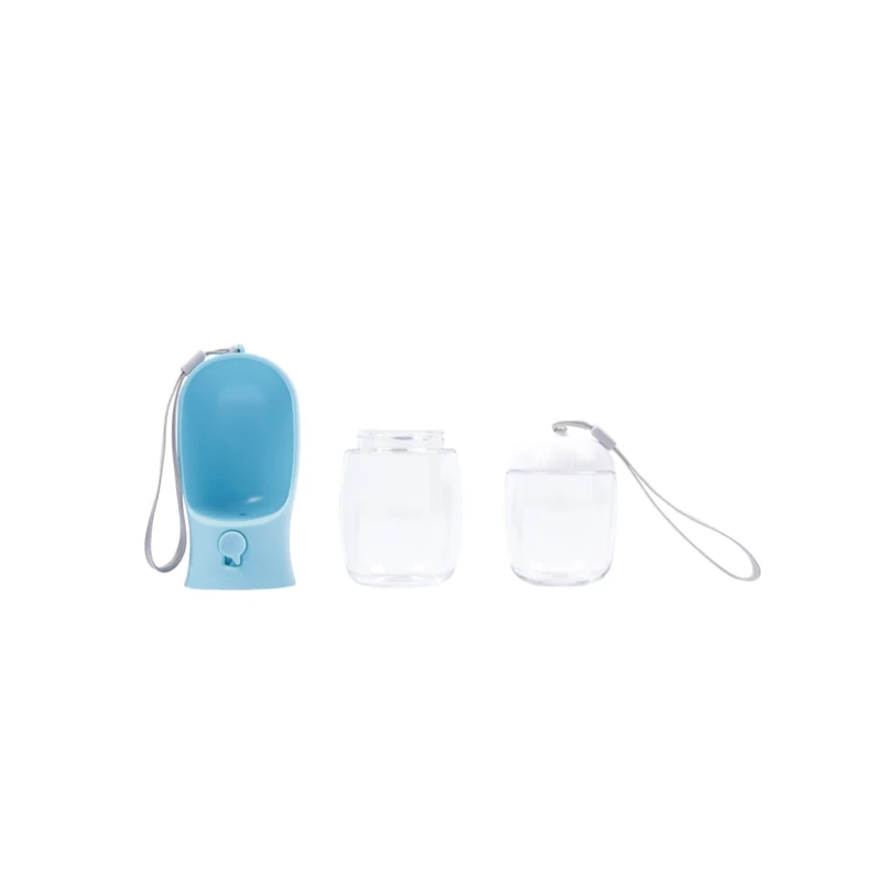 ON THE ROAD - Dog water bottle 300 ml 2 in 1 - Blue mist