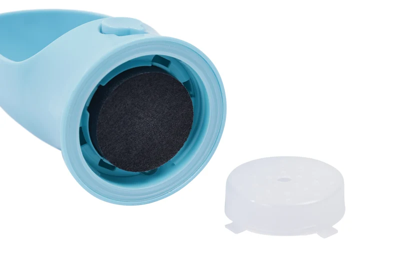 ON THE ROAD - Dog water bottle 300 ml 2 in 1 - Blue mist