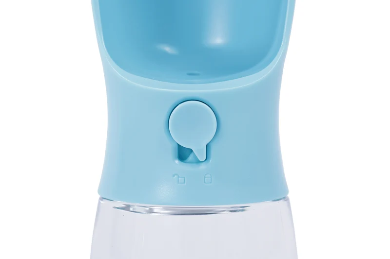 ON THE ROAD - Dog water bottle 300 ml 2 in 1 - Blue mist