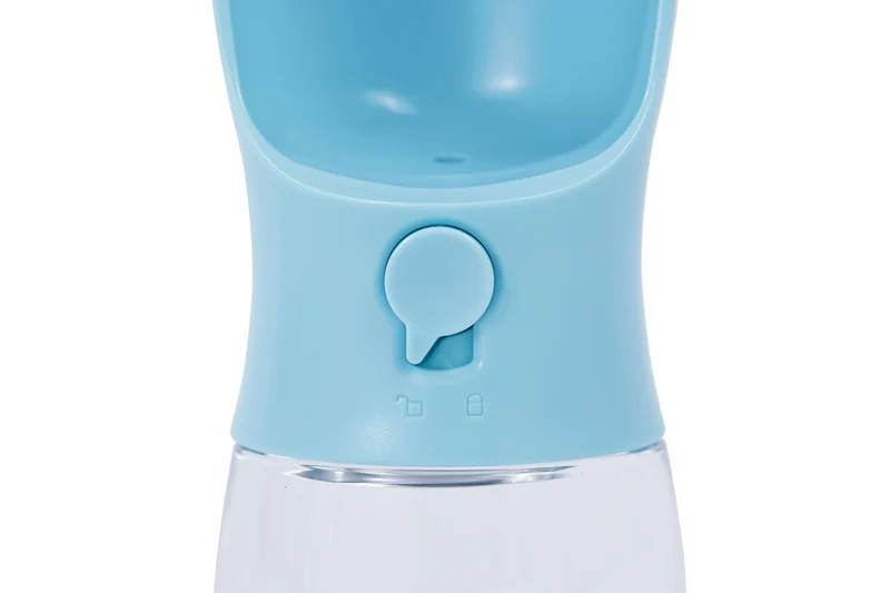 ON THE ROAD - Dog water bottle 300 ml 2 in 1 - Blue mist