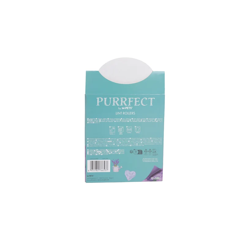 PURRFECT Lint roller Lavender scent 100 sheets x 12 pcs display