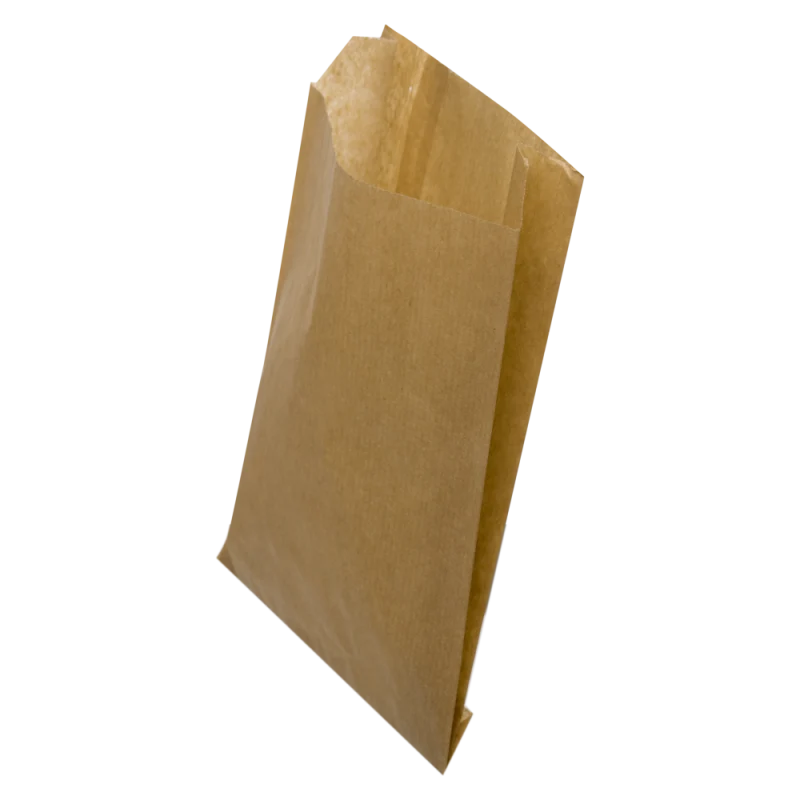 Bolsa Antigrasa Kraft para Patatas/Empanadas/Fritos 12+6x20cm
