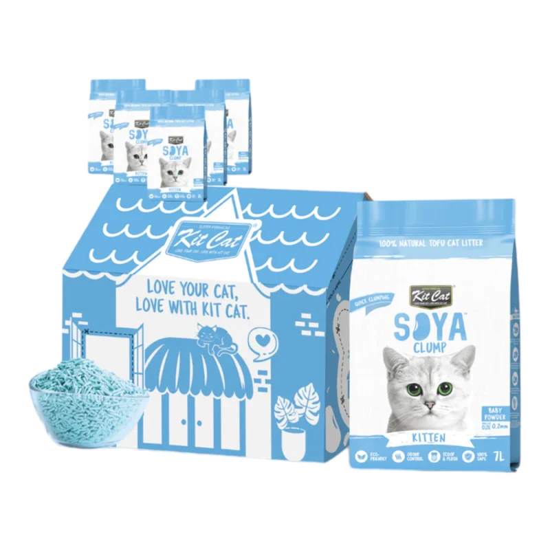 Kit Cat Arena Soya Clump Baby Powder para Gatos — Arena Aglomerante Biodegradable