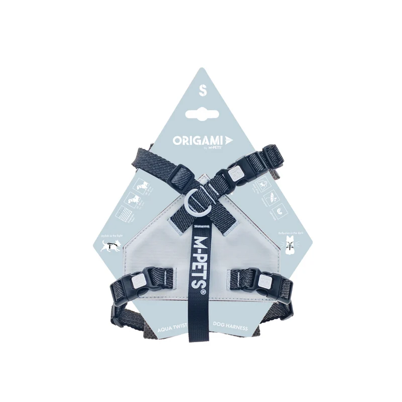 ORIGAMI Dog Harness aqua twist