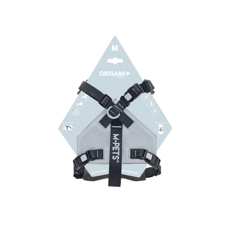 ORIGAMI Dog Harness aqua twist
