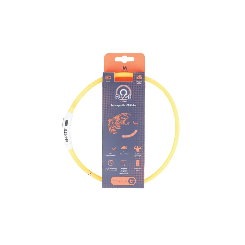 FLASH LED rechargeable collar Orange
