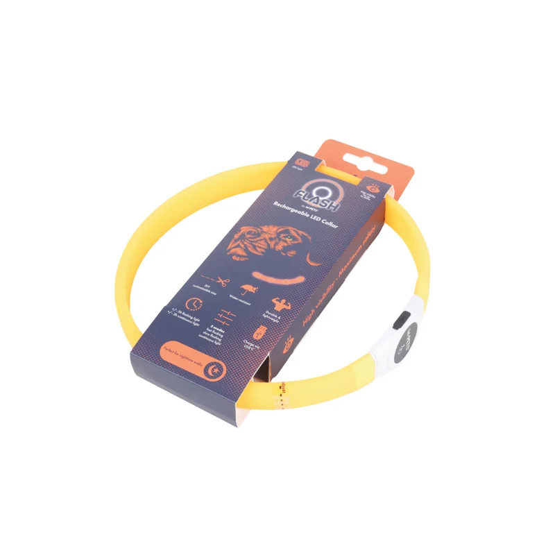 FLASH LED rechargeable collar Orange