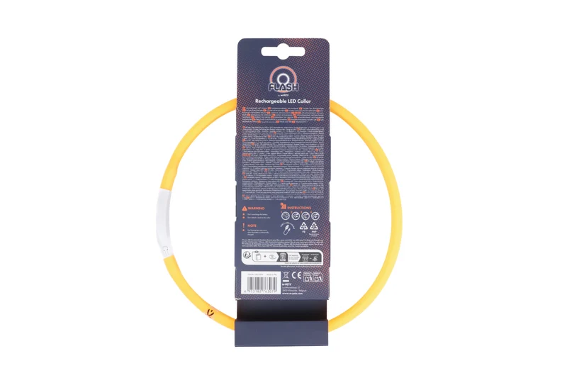 FLASH LED rechargeable collar Orange