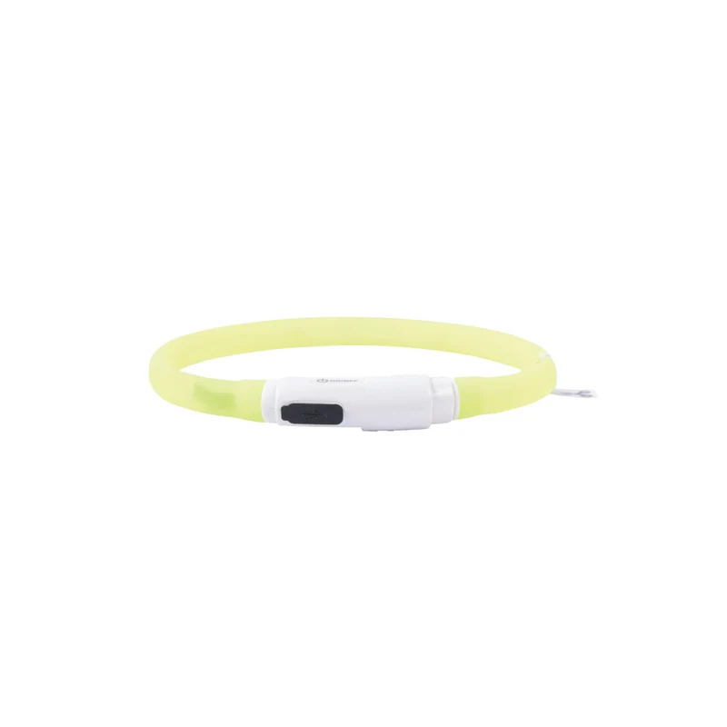 FLASH LED rechargeable collar Green