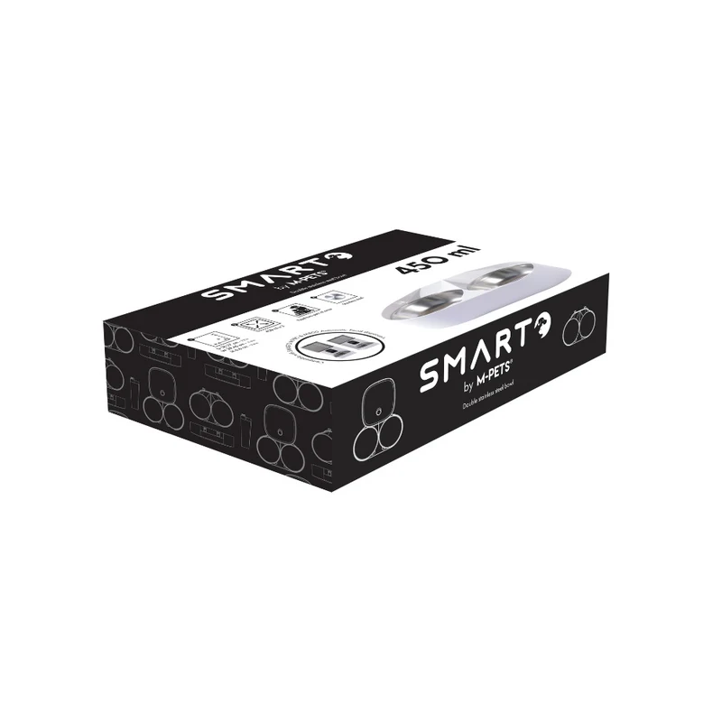 SMARTO Double stainless steel bowl