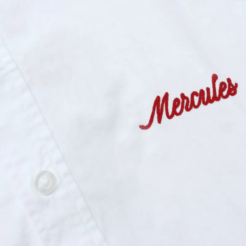 Camisa blanca bordado rojo