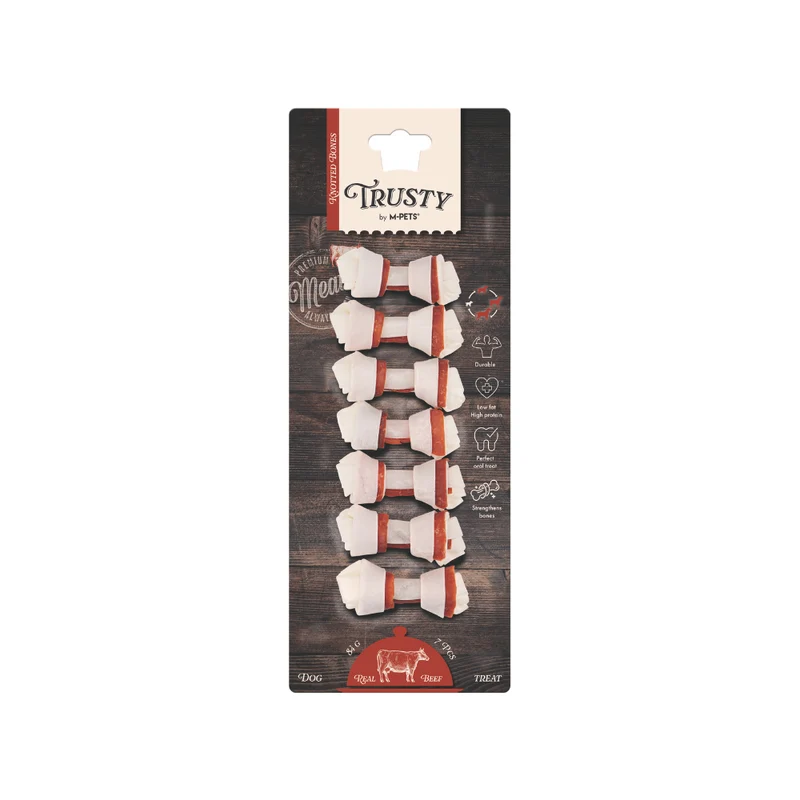 TRUSTY Knotted bones Beef Flavor 6.4 cm