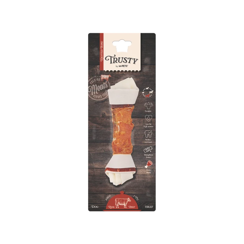 TRUSTY Knotted bone Extra Meaty Beef Flavor 20.3 cm