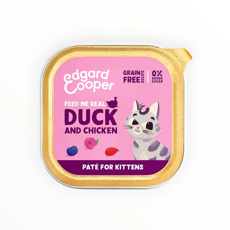 Edgard & Cooper Tarrina Paté de Pato y Pollo para Gatitos — Sin Cereales