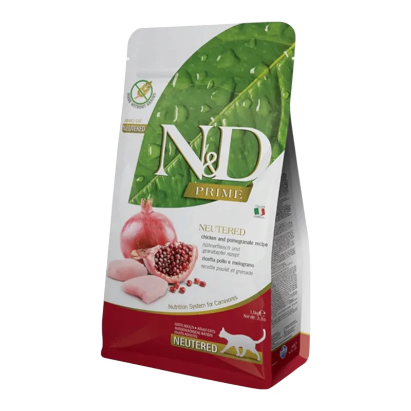 Farmina N&D Prime Pollo y Granada Esterilizado para Gatos — Sin Cereales