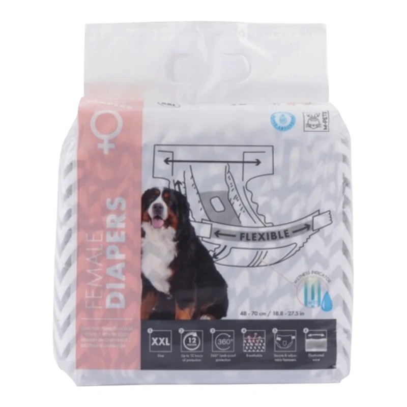 M-PETS Pañales para Hembra – Súper Absorbentes con Indicador de Humedad
