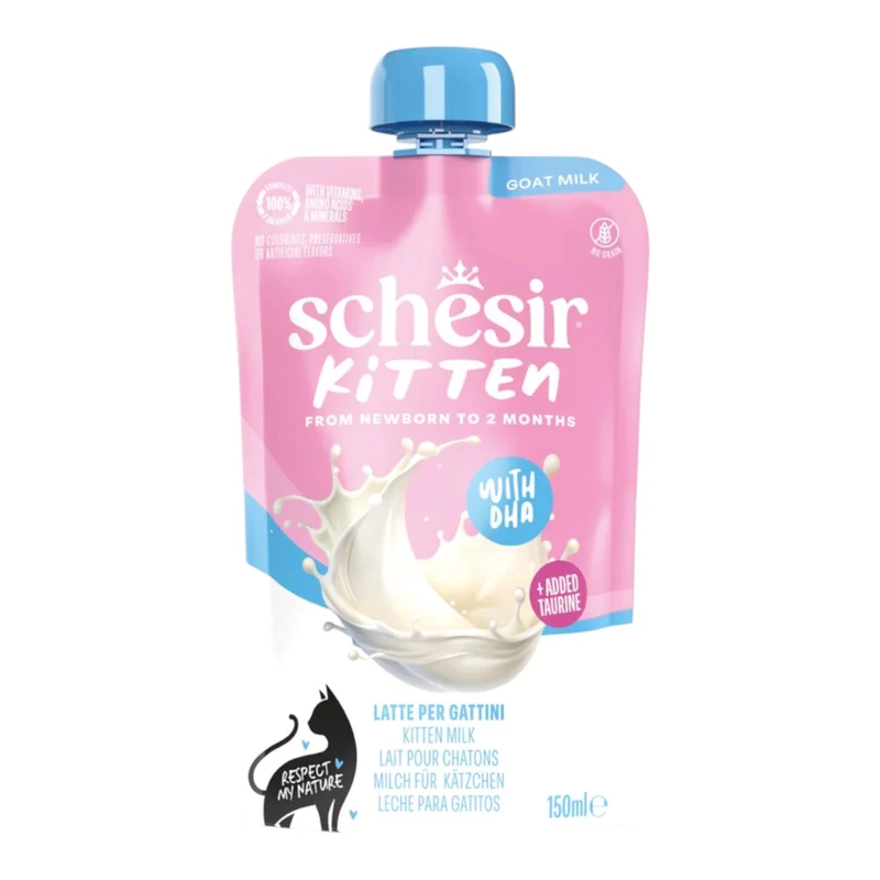 Schesir Leche de Cabra Maternizada para Gatitos Lactantes 0-2 meses 150ml | Lista para Servir