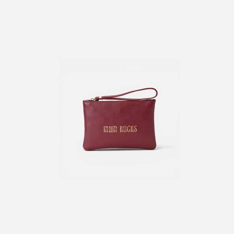 Zipper "Mum Rocks" Burgundy