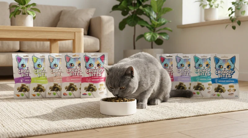 CRUNCHY BITES Cat Treats with function DIGESTIVE HEALTH - 60 g