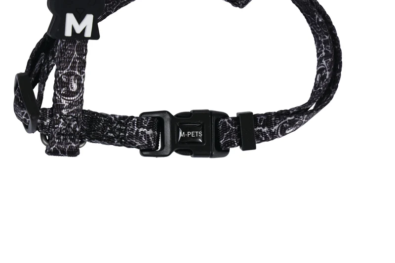URBAN STYLE FREESTYLE Black & White Cat Harness & Leash set