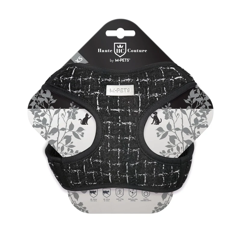 Haute Couture Cat harness Black charm