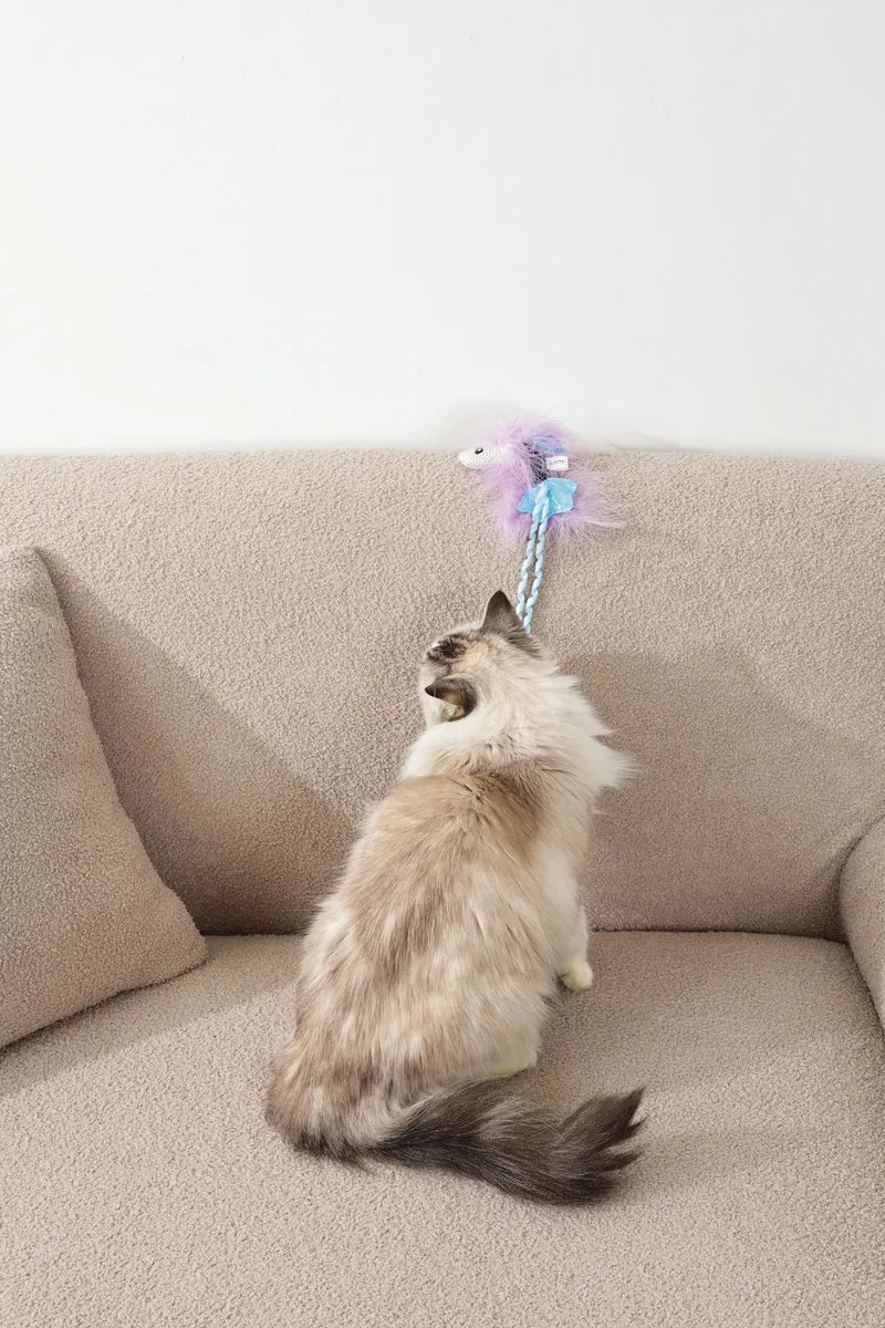 Plume catnip toy Blue fish