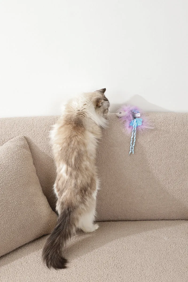 Plume catnip toy Blue fish