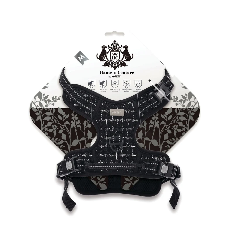 Haute Couture Dog harness Black charm