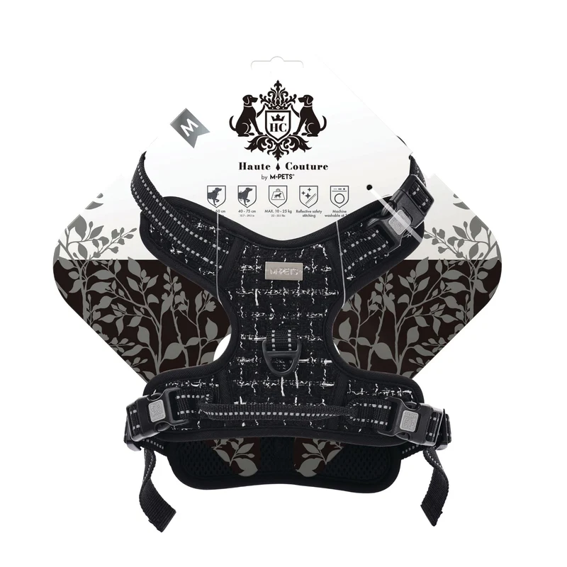 Haute Couture Dog harness Black charm