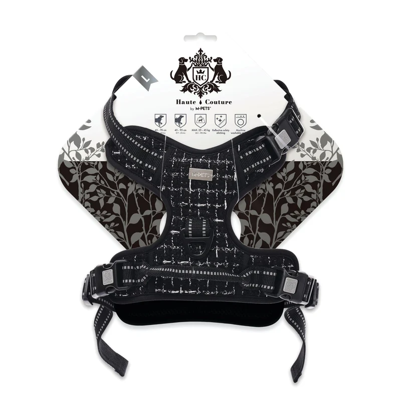 Haute Couture Dog harness Black charm