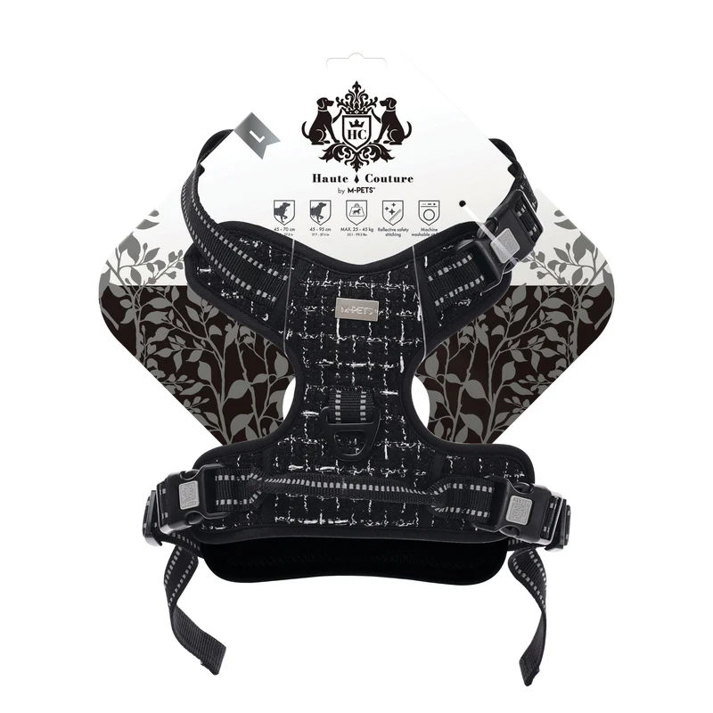 Haute Couture Dog harness Black charm