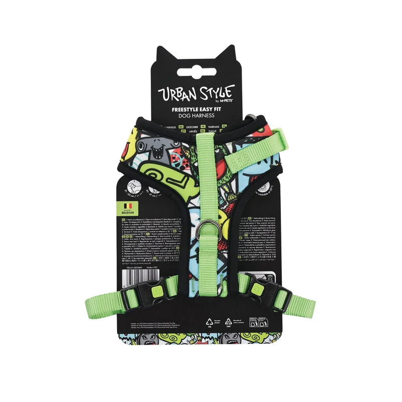 URBAN STYLE FREESTYLE Multicolour Easy fit Dog harness